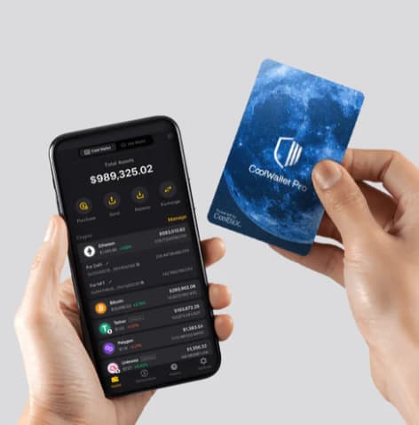 CoolWallet Pro, a sleek and mobile-friendly hardware wallet for storing Dogecoin