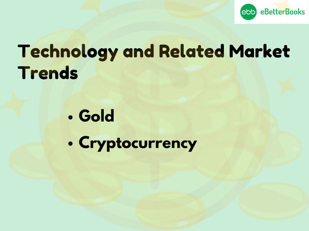 Emerging Technology and Market Trends: Innovations Shaping the Future Infographic showcasing key technology and market trends, including blockchain advancements, AI integration, fintech growth, and digital asset adoption, with visuals of futuristic technology, financial graphs, and innovation icons.